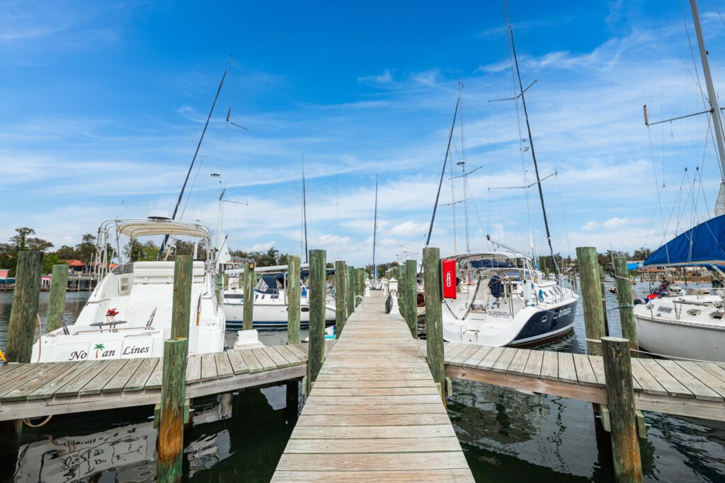 Wet Slips & Transient Slips of Bayside Marina in Panama City Beach (St. Andrews Bay), Florida