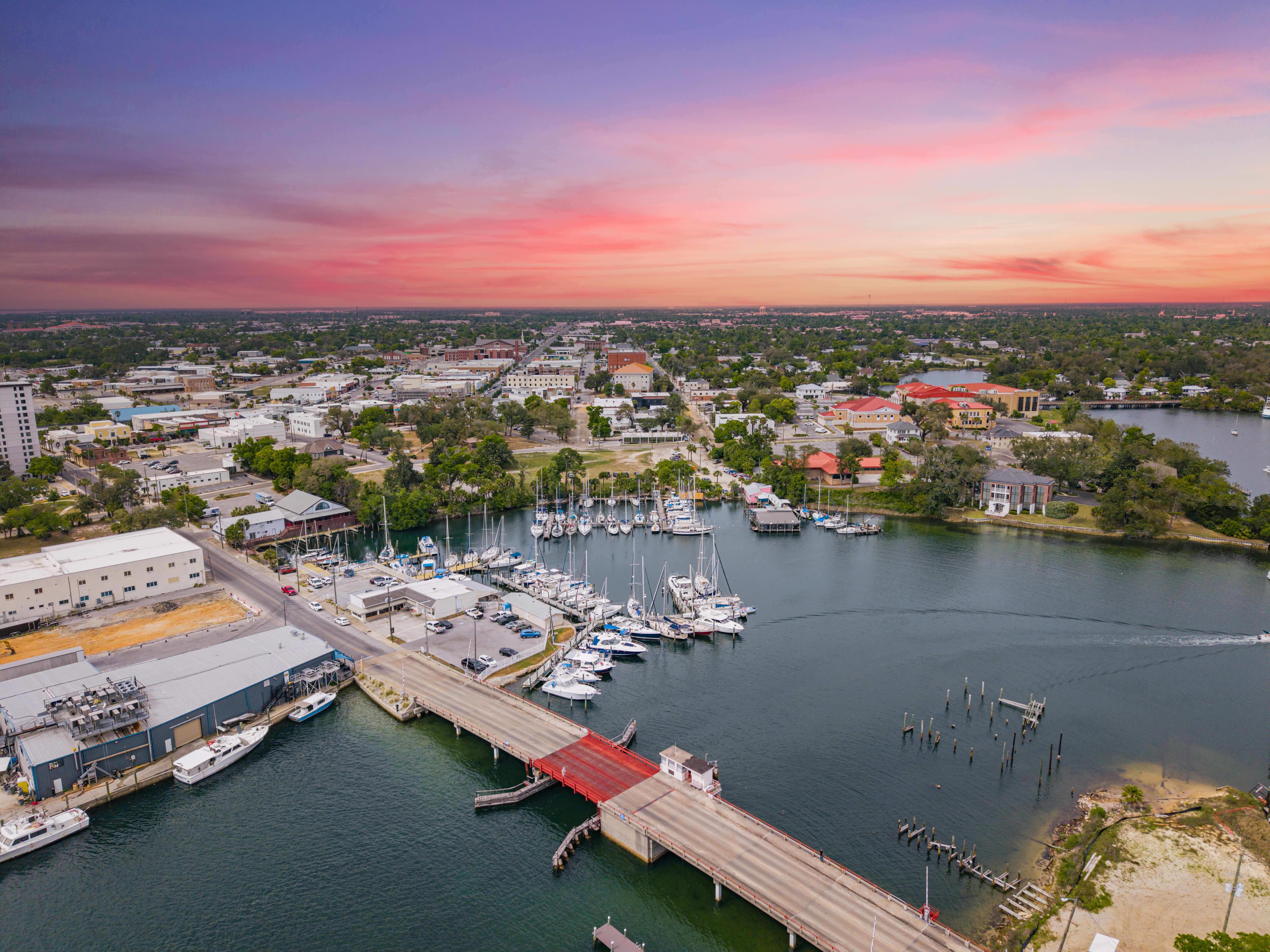 Ariel photo of Bayside Marina Wet Slips & Transient Slips in Panama City Beach (St. Andrews Bay), Florida
